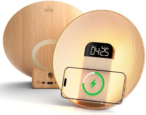 COLSUR Sunrise Alarm Clock with Bluetooth Speaker and Wireless Charging