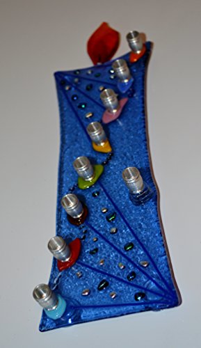 Handmade Fancy Candle Glass Menorah