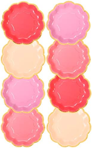 Talking Tables Pack of 12 Rose Gold Foil Edged Plates