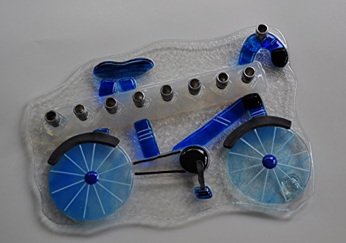 Handmade Bicycle Glass Menorah by YafitGlass