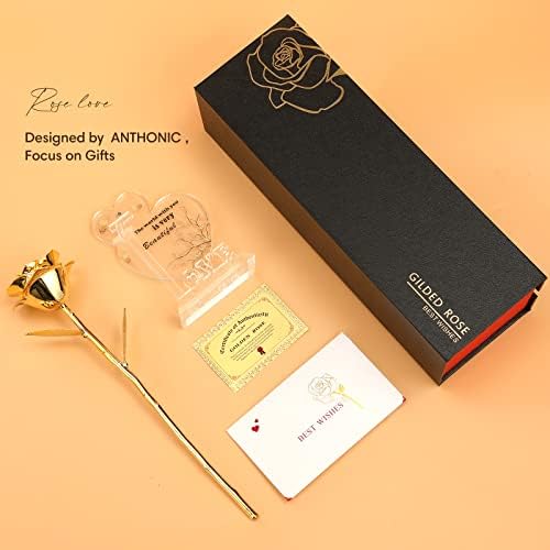 Gold Dipped Rose 24K Gold Artificial Flower Gift for Women