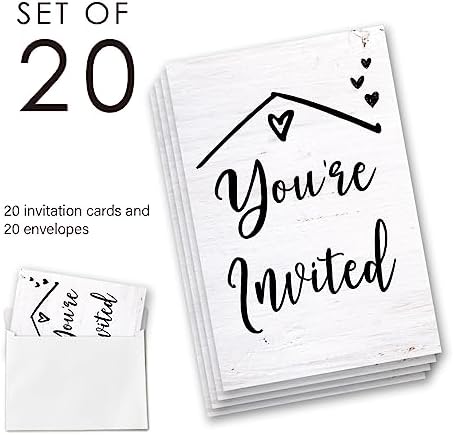 EUDOSI Housewarming Invitations Set of 20 with Envelopes