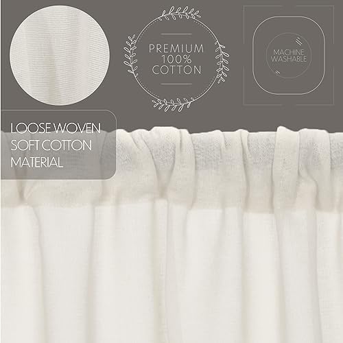 VHC Brands Antique White Tobacco Cloth Panels