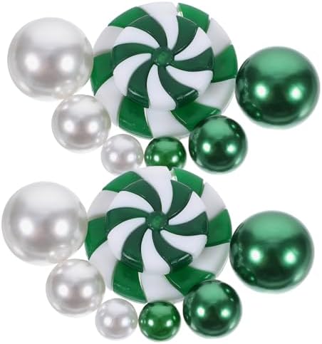PRETYZOOM Christmas Floating Candle Decorations and Acrylic Beads Vase Filler