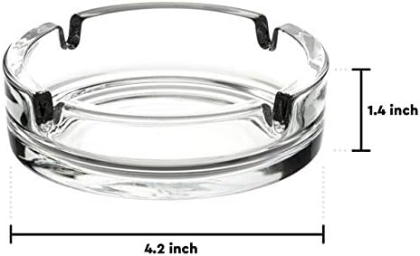 Fargus Glass Ashtrays for Cigarettes Pack of 2