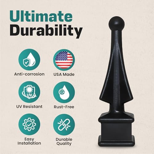 Fence Finial Toppers for Square Post 5 Pack