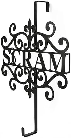 National Tree Company Scram Metal Wreath Hanger Black 16 Inches