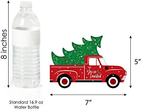 Big Dot of Happiness Christmas Tree Fill-In Invitation Set of 12
