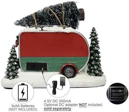 Moments in Time 73 Inch Santas Trailer LED Music Decor