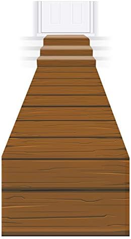 Beistle Brown Wooden Plank Runner 24x10ft