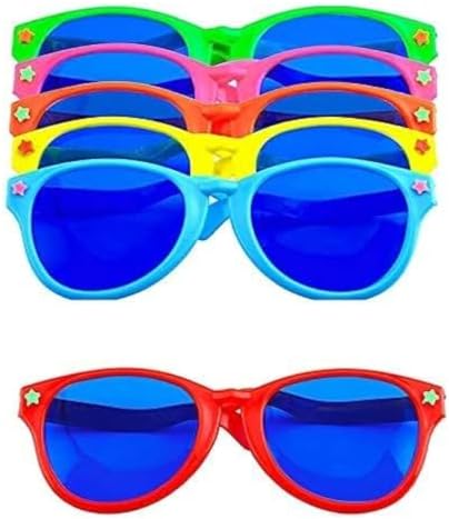 6 Pcs Jumbo Plastic Funny Party Glasses