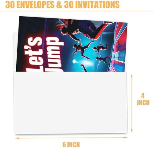 VIVORA Lets Jump Birthday Invites 30 Cards Envelopes