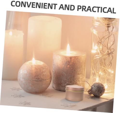 12pcs Metal Candle Holders with Lids for DIY Candles
