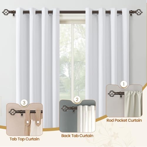 KAMANINA Bronze Curtain Rod 32-58 Inch Adjustable Single Rod