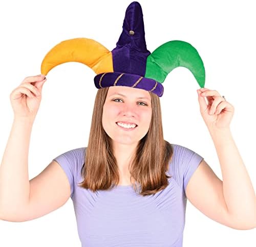 Plush Jester Hat with Real Bells