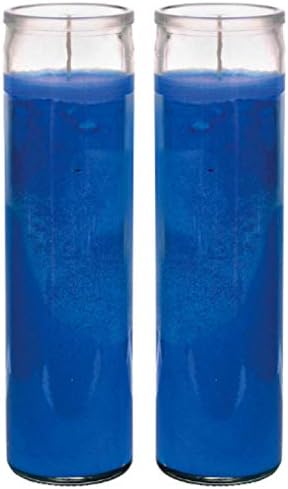 TopNotch Outlet Prayer Candles Blue Wax 2 Pack