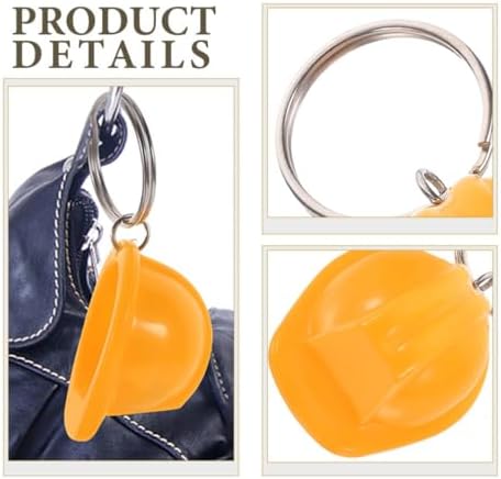 STOBAZA 6pcs Mini Hard Hat Keychain Set