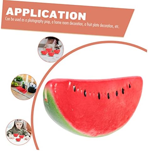 Zerodeko 6Pcs Lifelike Watermelon Slices Decorative Props