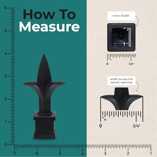 Fence Finials Black Polypropylene 58 Inch 10 Count