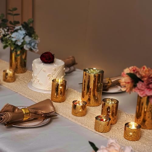CHILL RECIPE Gold Cylinder Vase Set 12Pcs Bulk