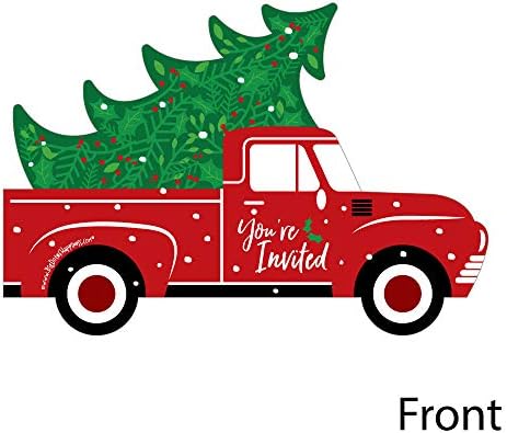 Big Dot of Happiness Christmas Tree Fill-In Invitation Set of 12