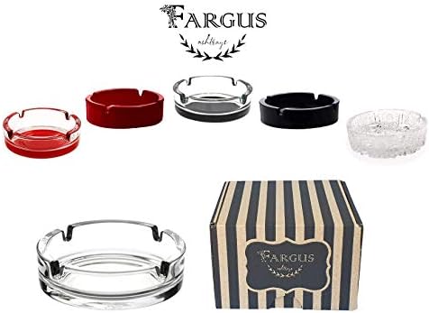 Fargus Glass Ashtrays for Cigarettes Pack of 2