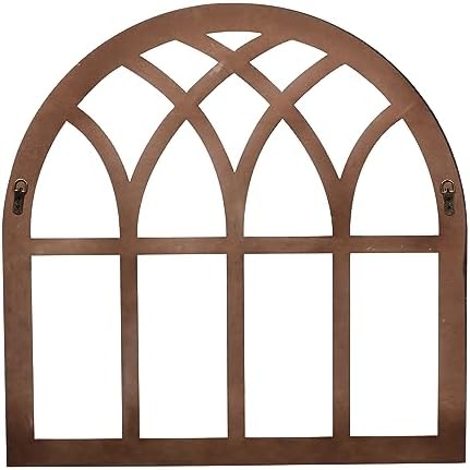 Sintosin 32 Inch White Arched Window Frame Wall Decor
