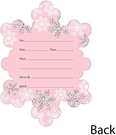 Pink Winter Wonderland Fill-In Invitations Set of 12