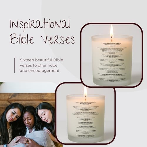 Praying For You Candle with Bible Verses for Sympathy Gifts