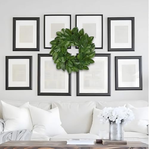 Briful 24 Inch Artificial Magnolia Wreath