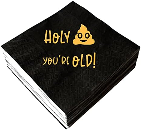 SWEETTALA Holy Youre Old Funny Birthday Napkins 50 Pack