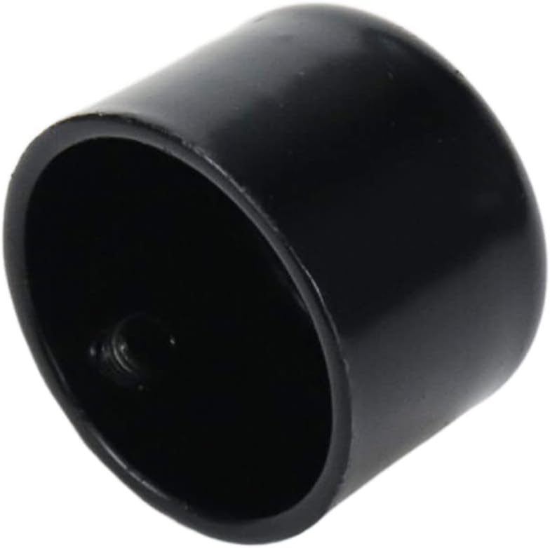 10 Pcs Black Curtain Rod Finials with Screws 24x32mm Round End Caps