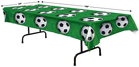 Beistle Soccer Ball Table Cover 54x108