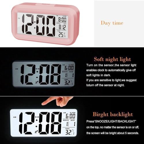 45 Inch LCD Digital Alarm Clock with Temperature and Calendar