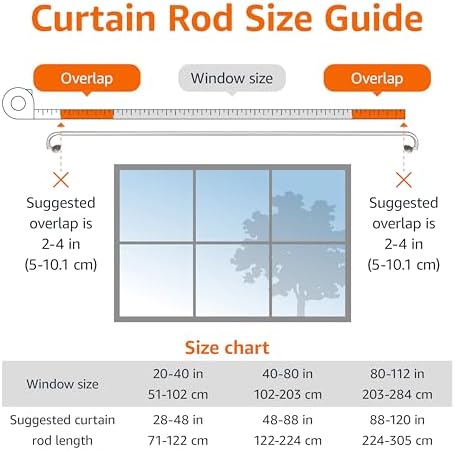 Amazon Basics Blackout Curtain Rod 28-48 Inches Nickel Finish