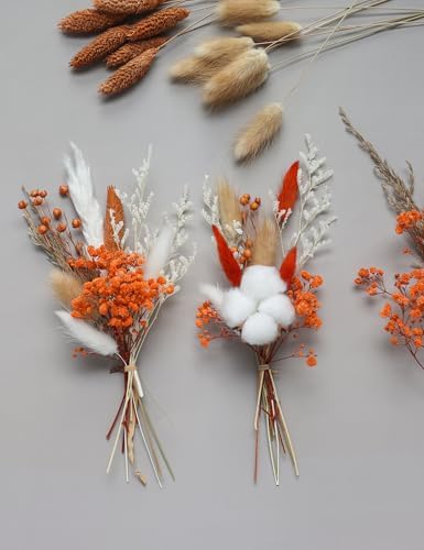 DIY Orange Dried Flower Set for Wreaths and Decor