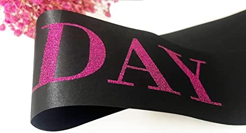 Birthday Sash for Women with Pink Glitter Letters