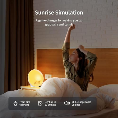 Ecobre Sunrise Alarm Clock with Bluetooth Speaker