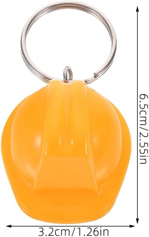 STOBAZA 6pcs Mini Hard Hat Keychain Set