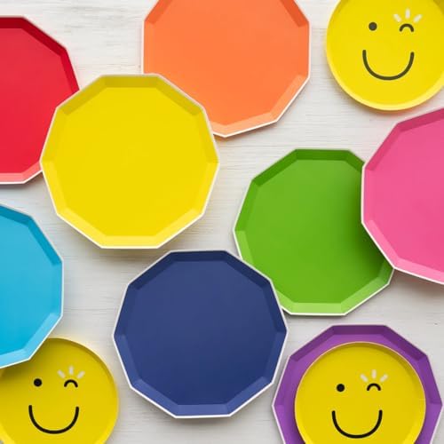 Sprinkles Smiles Rainbow Paper Plates 105 Pack of 8
