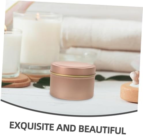 12pcs Metal Candle Holders with Lids for DIY Candles