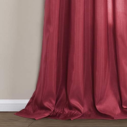 Lush Decor Flower Drops Curtain Panel Red 84x42