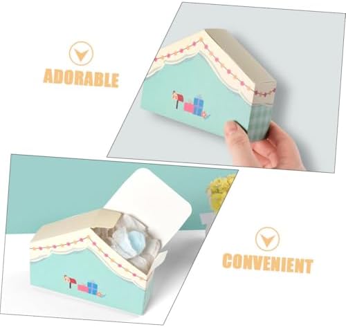10pcs House Shaped Party Favor Boxes for Cookies Candy Treats