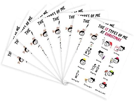 Huxters 12 Days of Christmas Funny Cards - Pack of 8