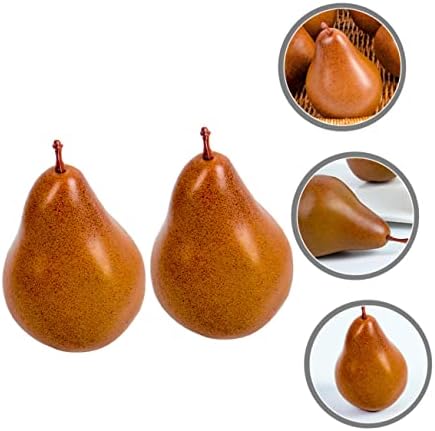 VICASKY 2Pcs Miniature Fake Pears Desktop Decor
