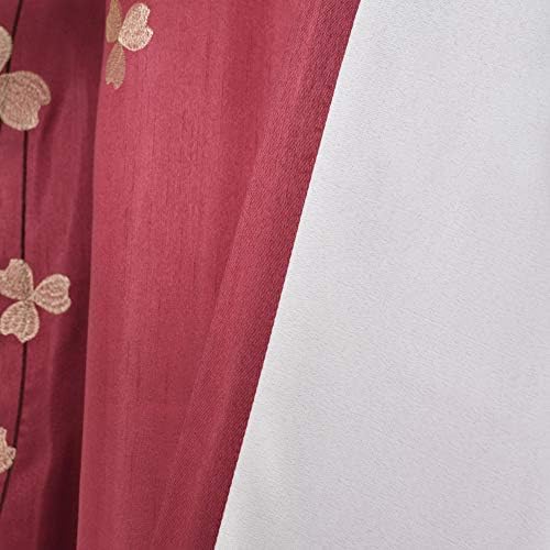Lush Decor Flower Drops Curtain Panel Red 84x42