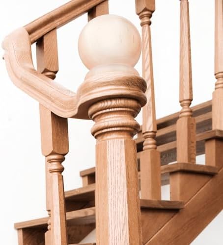 2 Pack 25 Inch Round Wooden Curtain Rod Finials with Screw