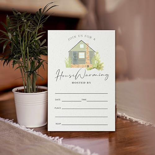 20 Piece Modern Home Invitation Cards with Envelopes