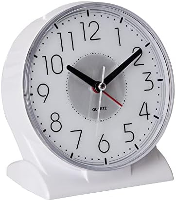 EASIBEST Silent Analog Alarm Clock with LED Light