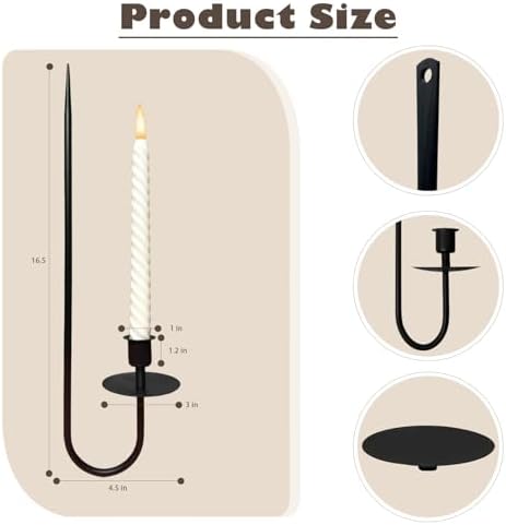DFLU Metal Wall Candle Sconces Holder Set of 2